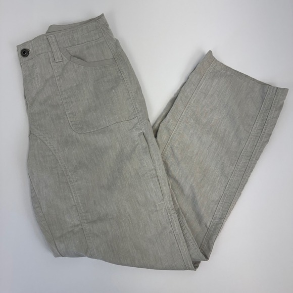 Kuhl Pants - Kuhl Splash Roll-Up Pants Womens 8 Short Gray Herringbone Outdoor Hiking 6272